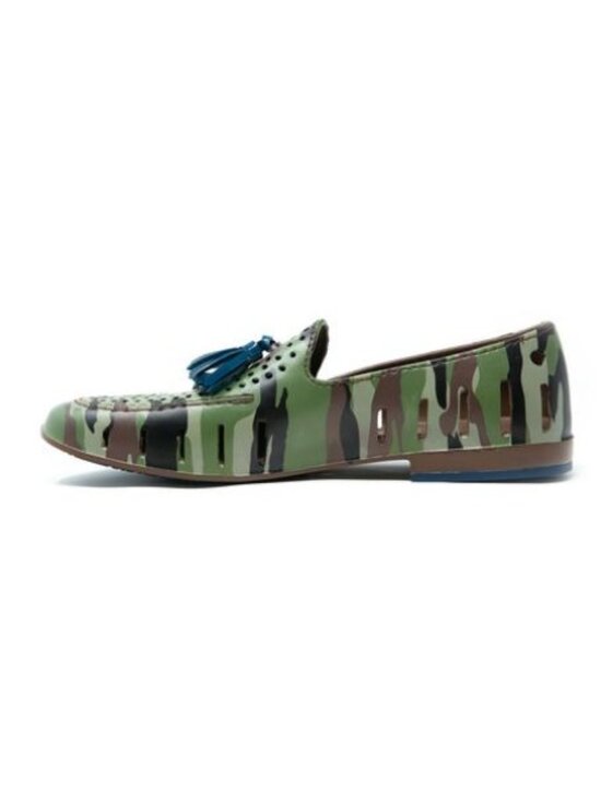 Floaters Mens Executive Tassel Green Camo Slip-On Water Shoes Size 11 NEW